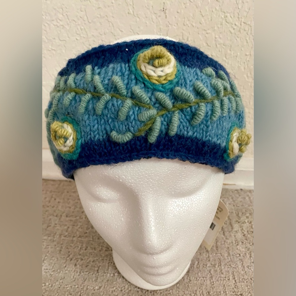 Newari Floral Hand Knit Rosalie Headband - New